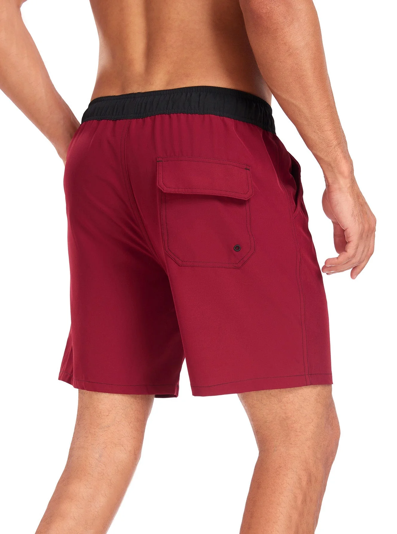 Fulgencio® | Solid Color Drawstring Swim Shorts With Pocket - Image 15