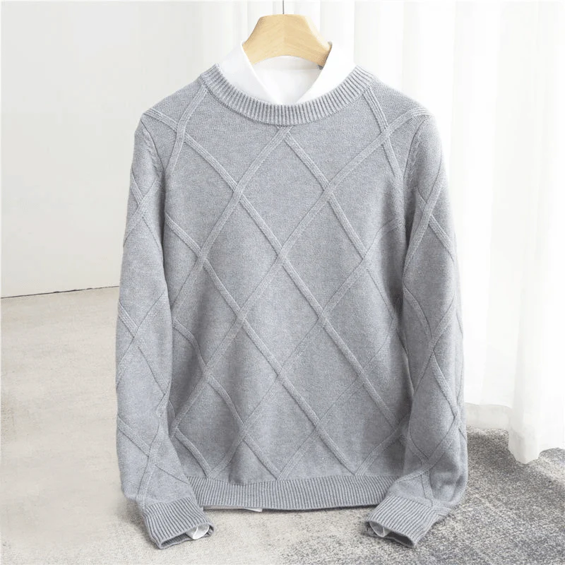 Fulvio® | Men’s Jumpers With Diamond Pattern - Image 5