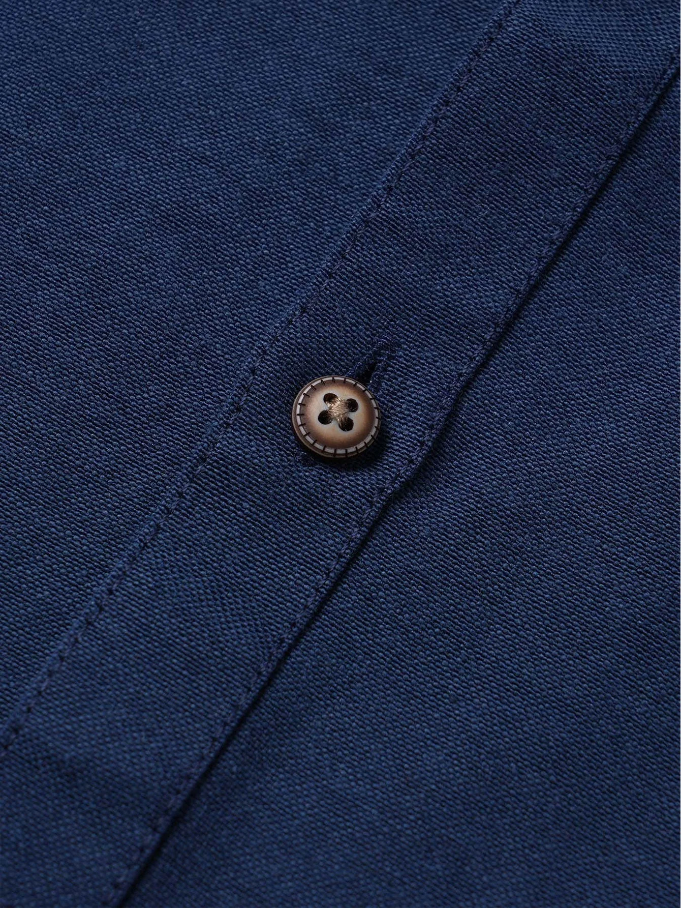 Gabino® | Long Sleeve Contrast Stand Collar Oxford Shirt - Image 4