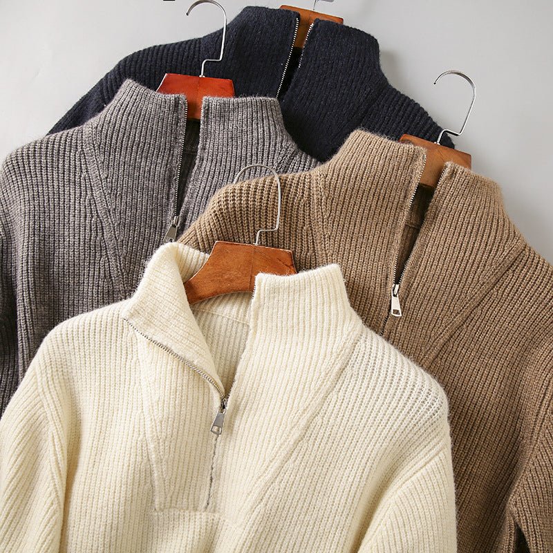 Gabino® | Men’s Knitted Jumpers With Half Zip - Image 8