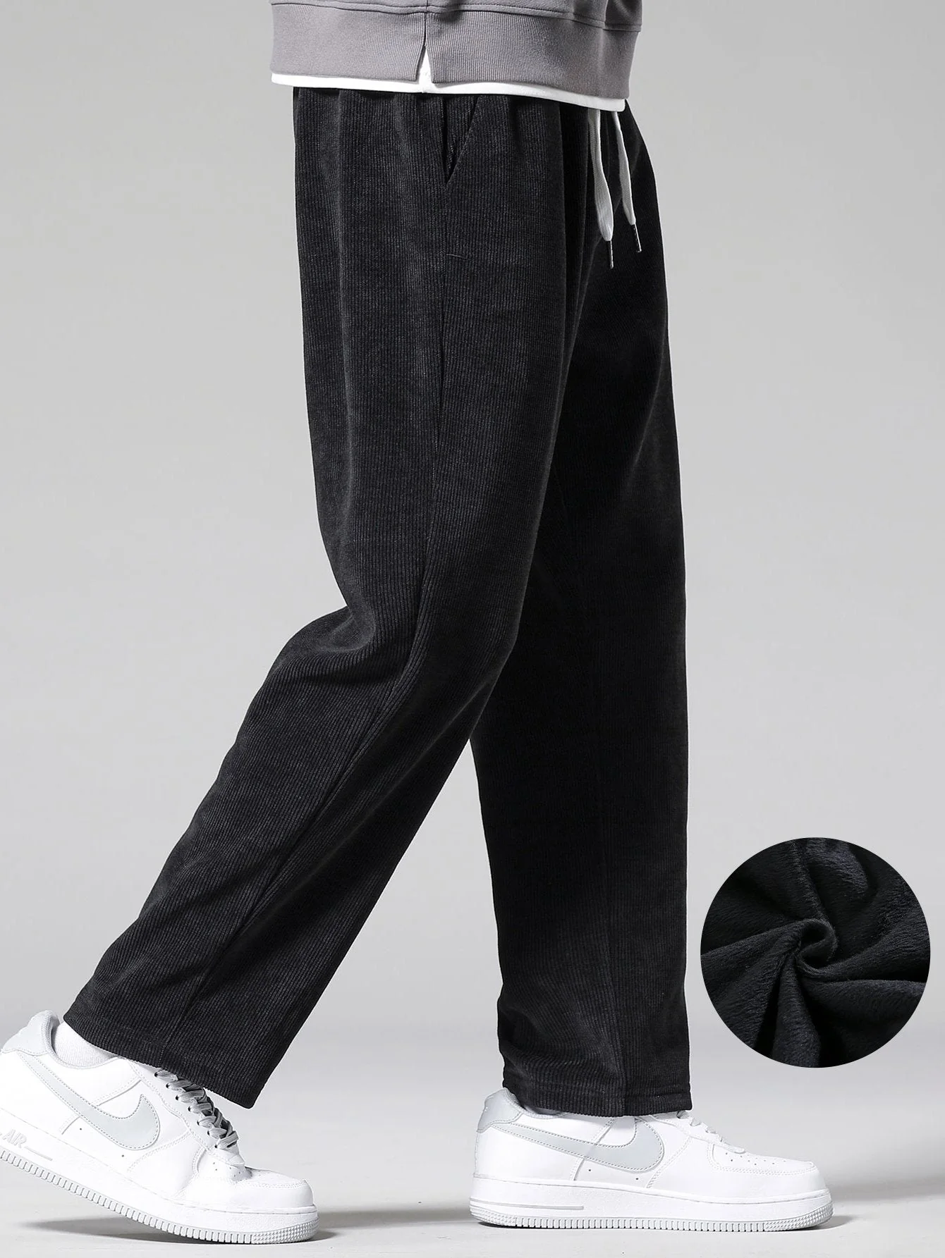 Gabino® | Polar Fleece Lined Straight Leg Corduroy Pants - Image 3