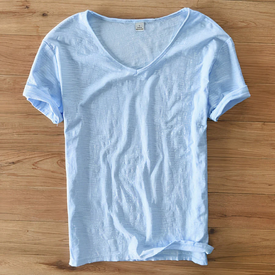 Gabriel® | Summer T-Shirt Made Of Cotton And Linen - Image 8