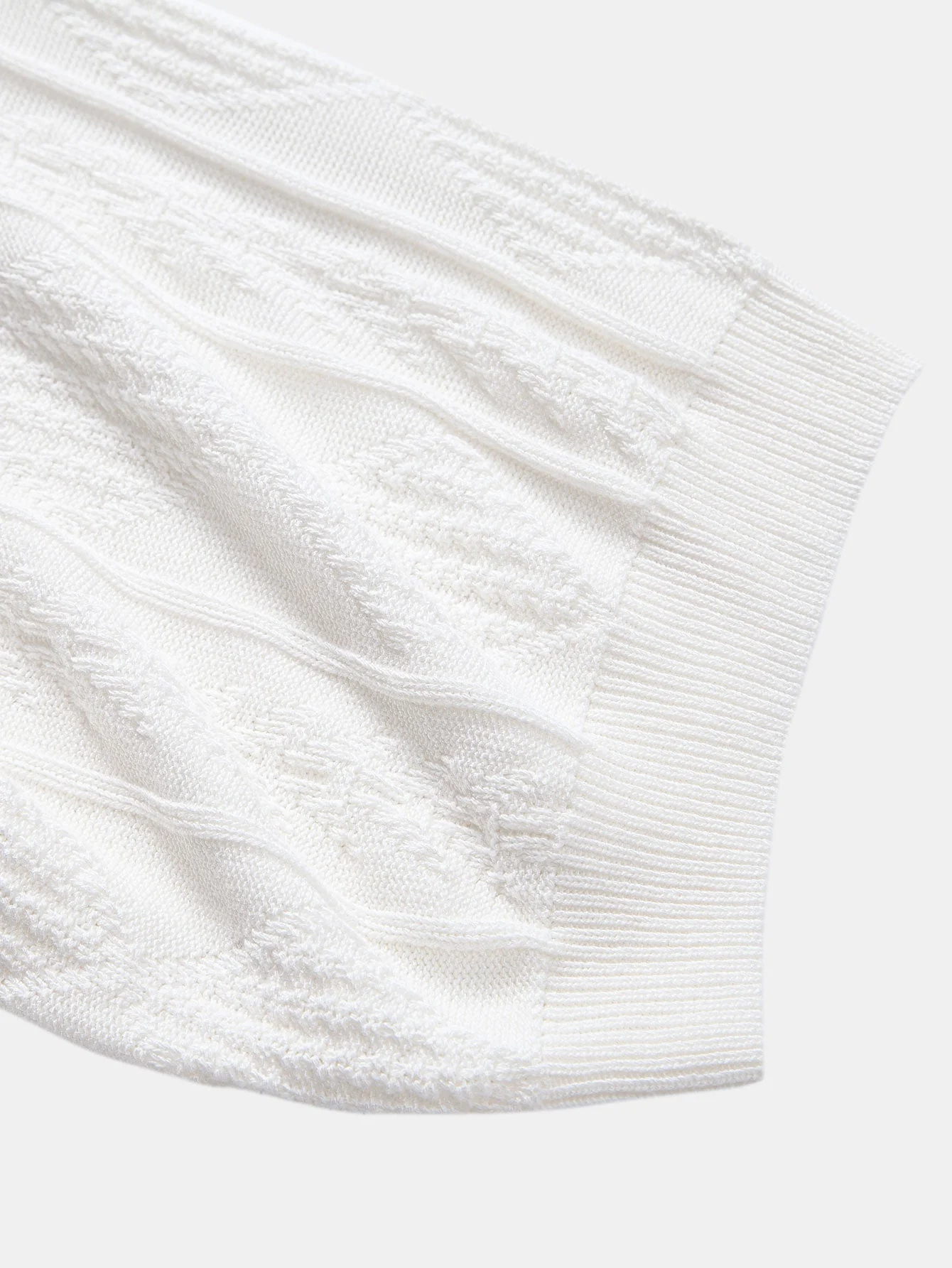 Gabriel | Geometric Jacquard Knitted Polo Shirt - Image 4