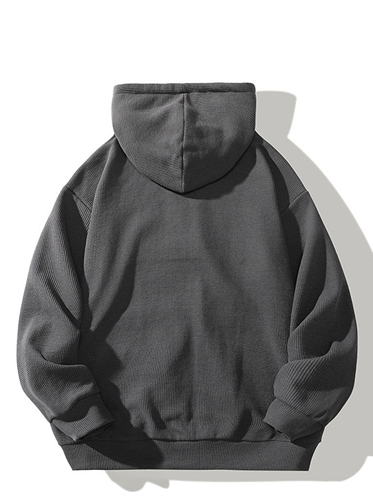 Gael | Relaxed Waffle Zip Hoodie - Image 11
