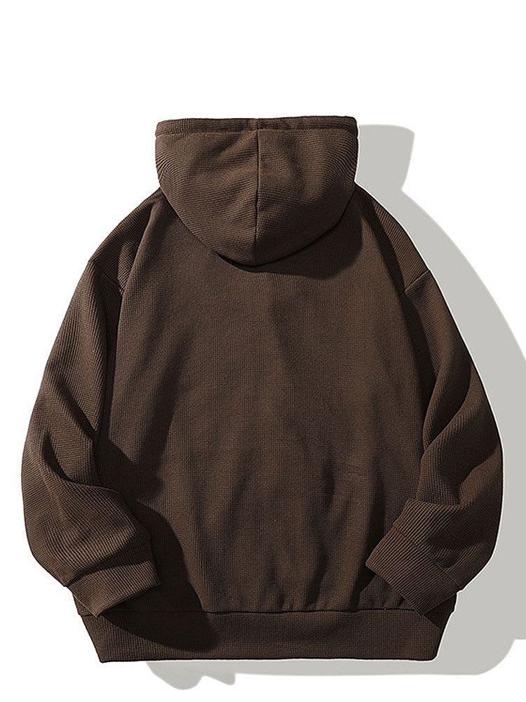 Gael | Relaxed Waffle Zip Hoodie - Image 5