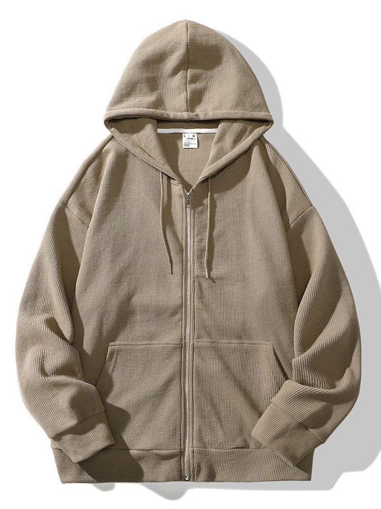 Gael | Relaxed Waffle Zip Hoodie - Image 6