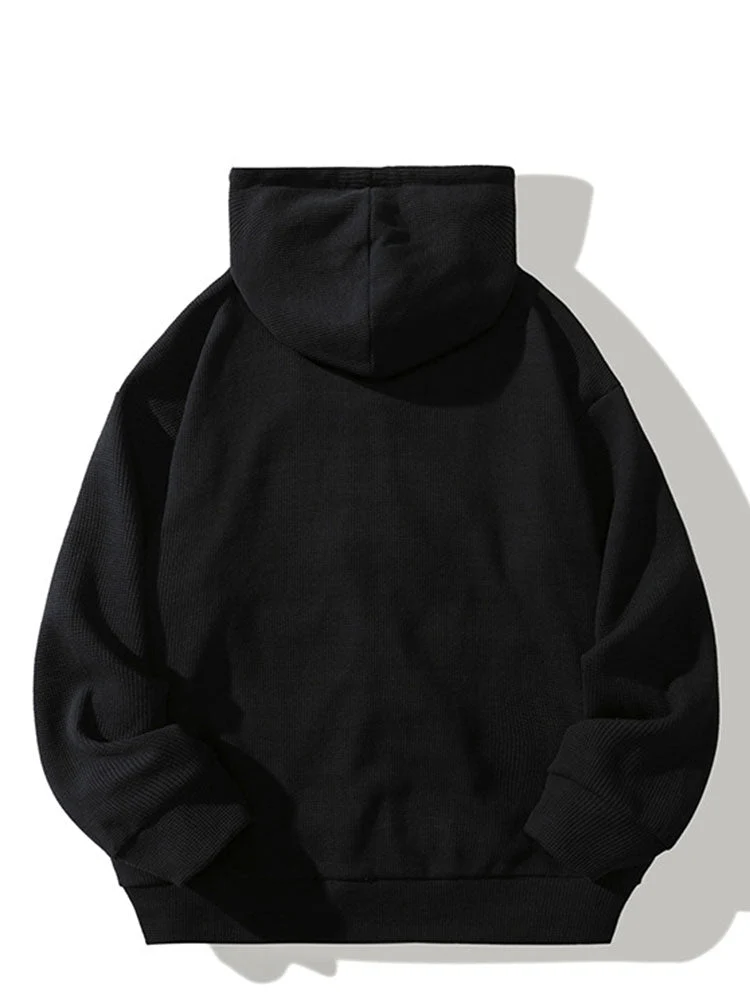 Gael | Relaxed Waffle Zip Hoodie - Image 9