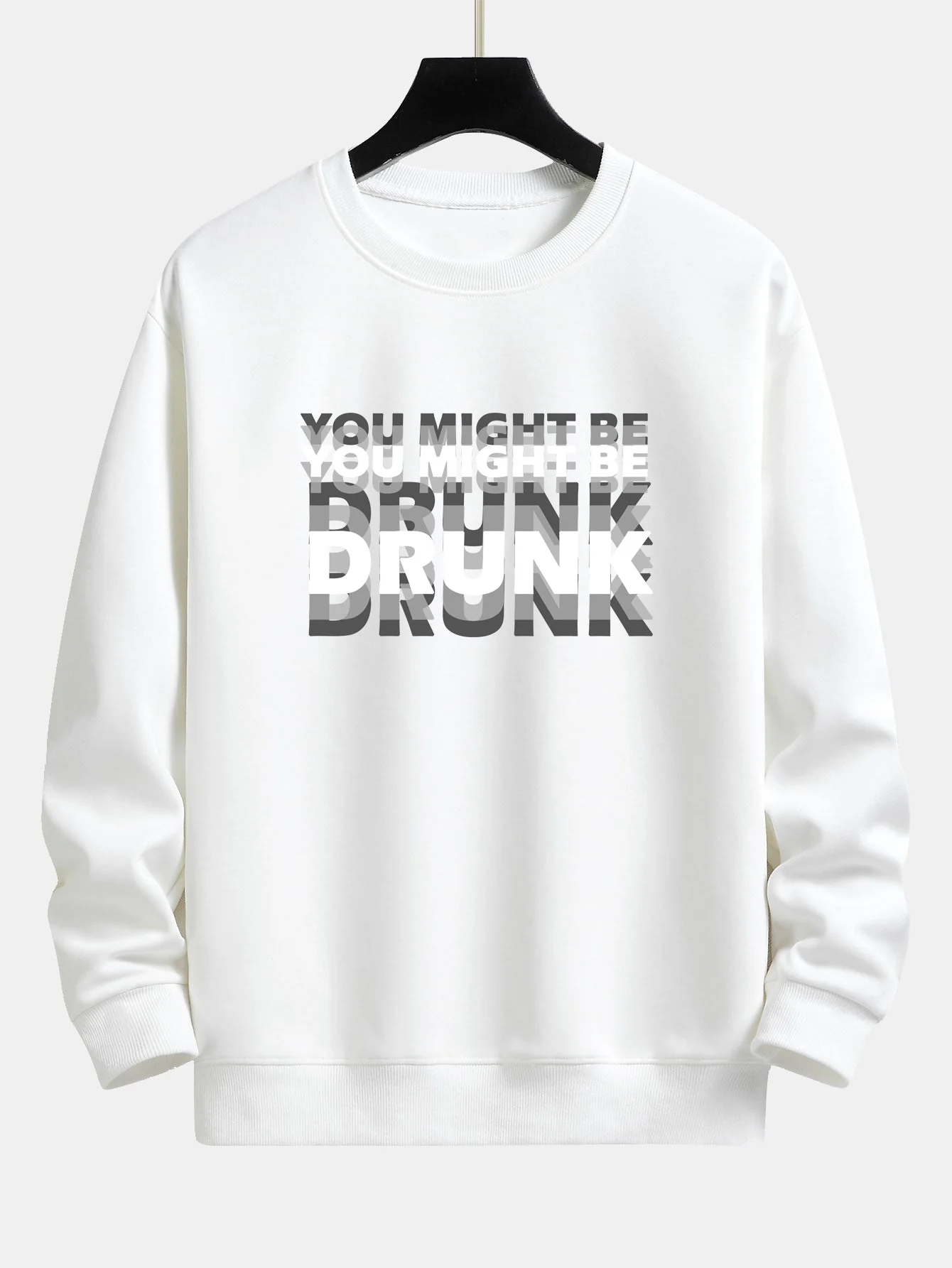 Galeno® | You Might Be Drunk Print Relax Fit Sweatshirt - Image 10