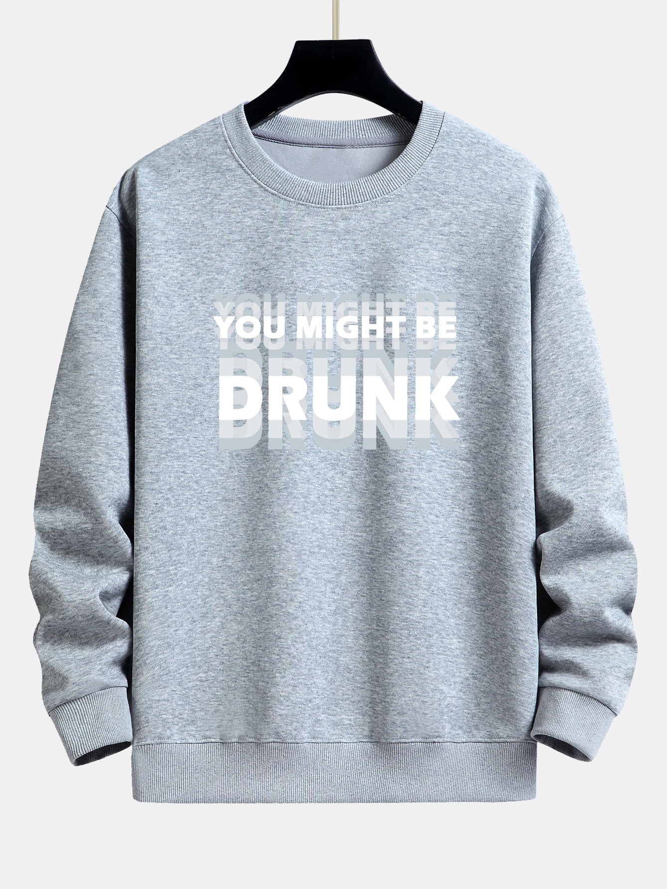 Galeno® | You Might Be Drunk Print Relax Fit Sweatshirt - Image 2