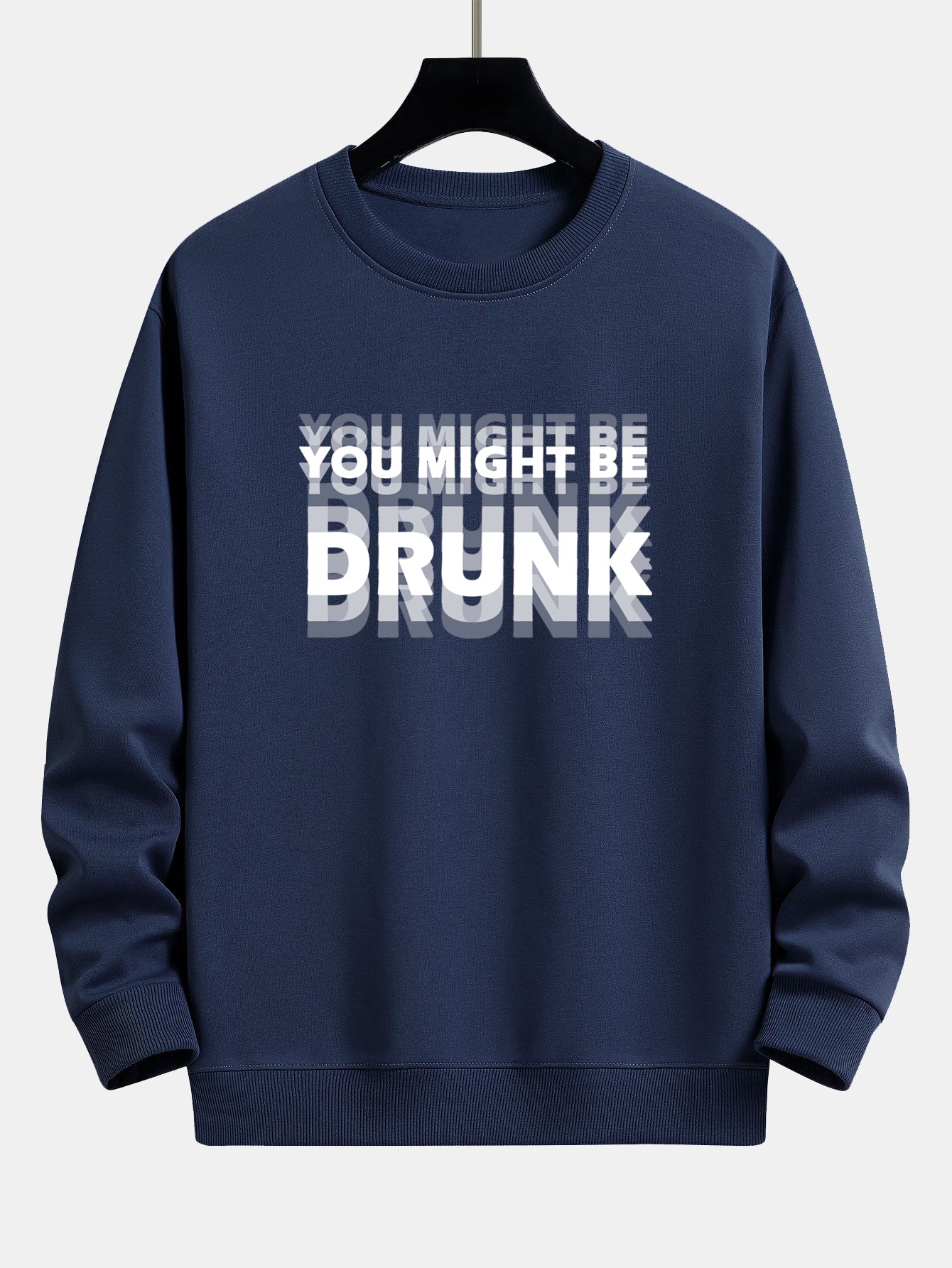 Galeno® | You Might Be Drunk Print Relax Fit Sweatshirt - Image 3