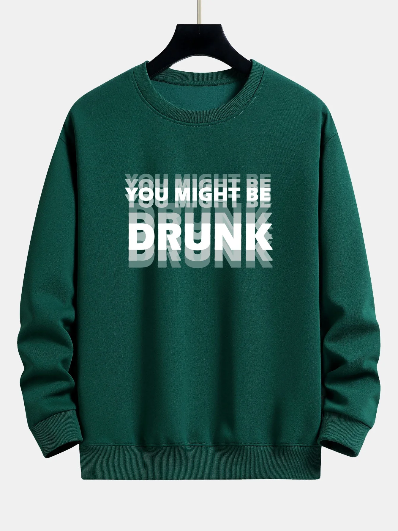 Galeno® | You Might Be Drunk Print Relax Fit Sweatshirt - Image 4