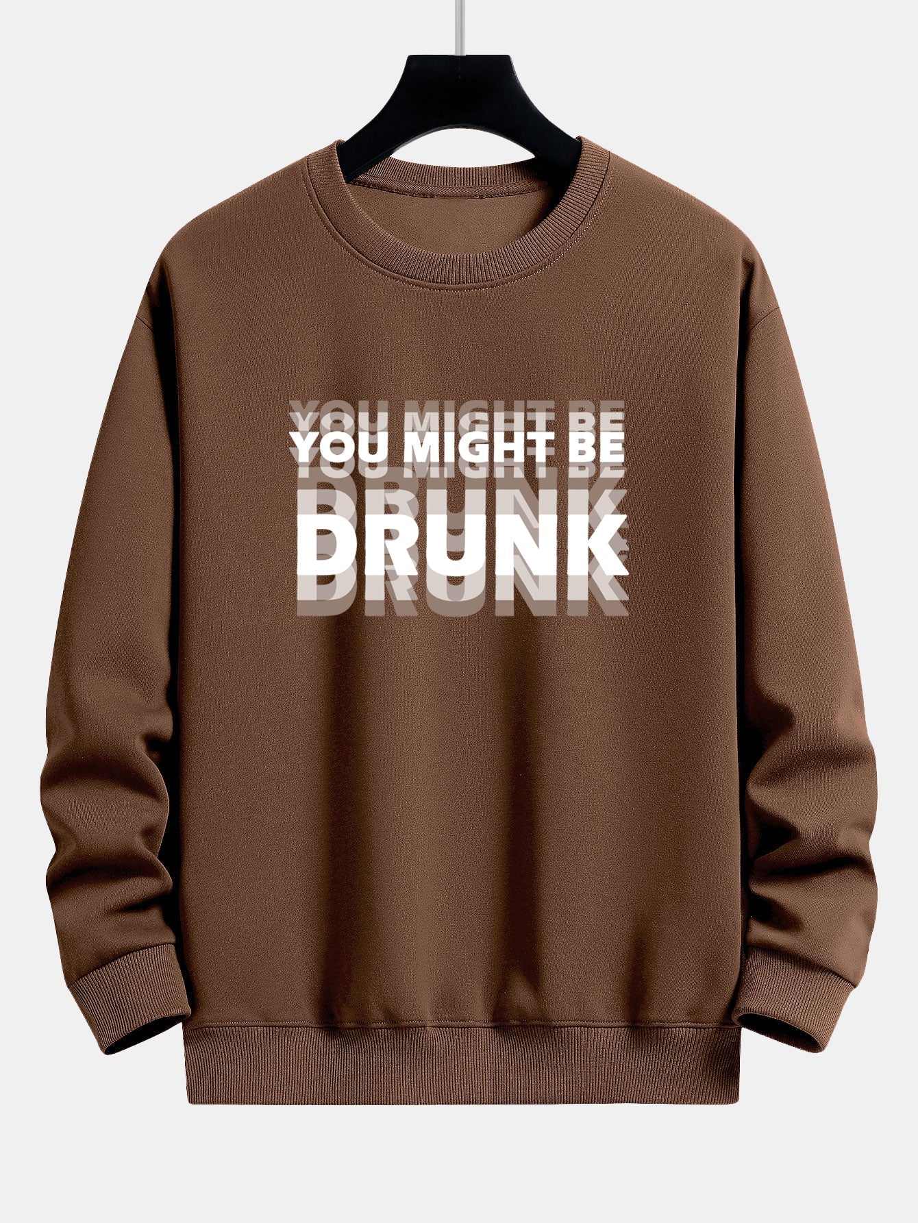 Galeno® | You Might Be Drunk Print Relax Fit Sweatshirt - Image 5