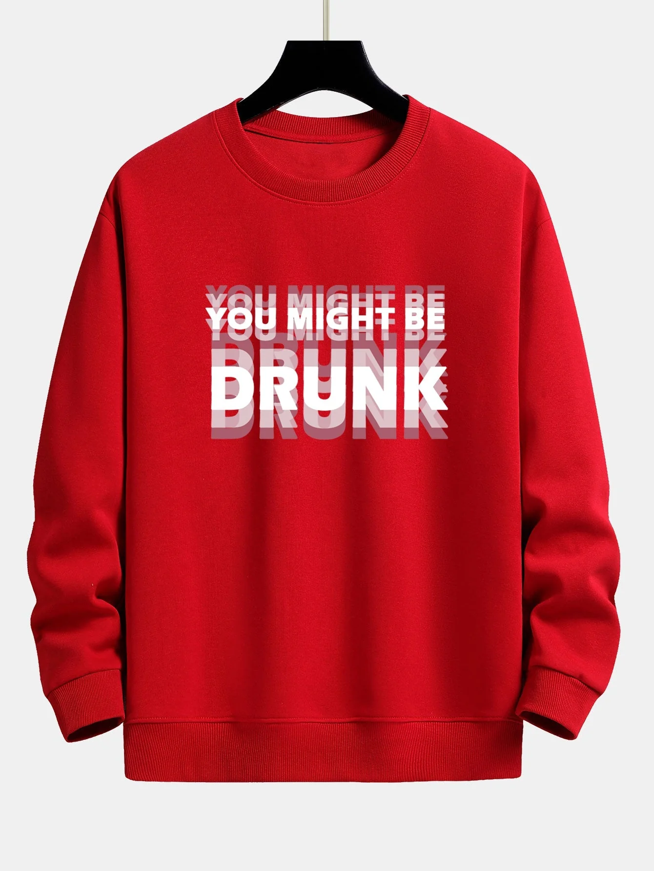 Galeno® | You Might Be Drunk Print Relax Fit Sweatshirt - Image 6