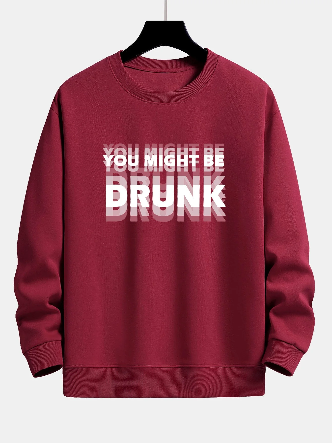 Galeno® | You Might Be Drunk Print Relax Fit Sweatshirt - Image 7
