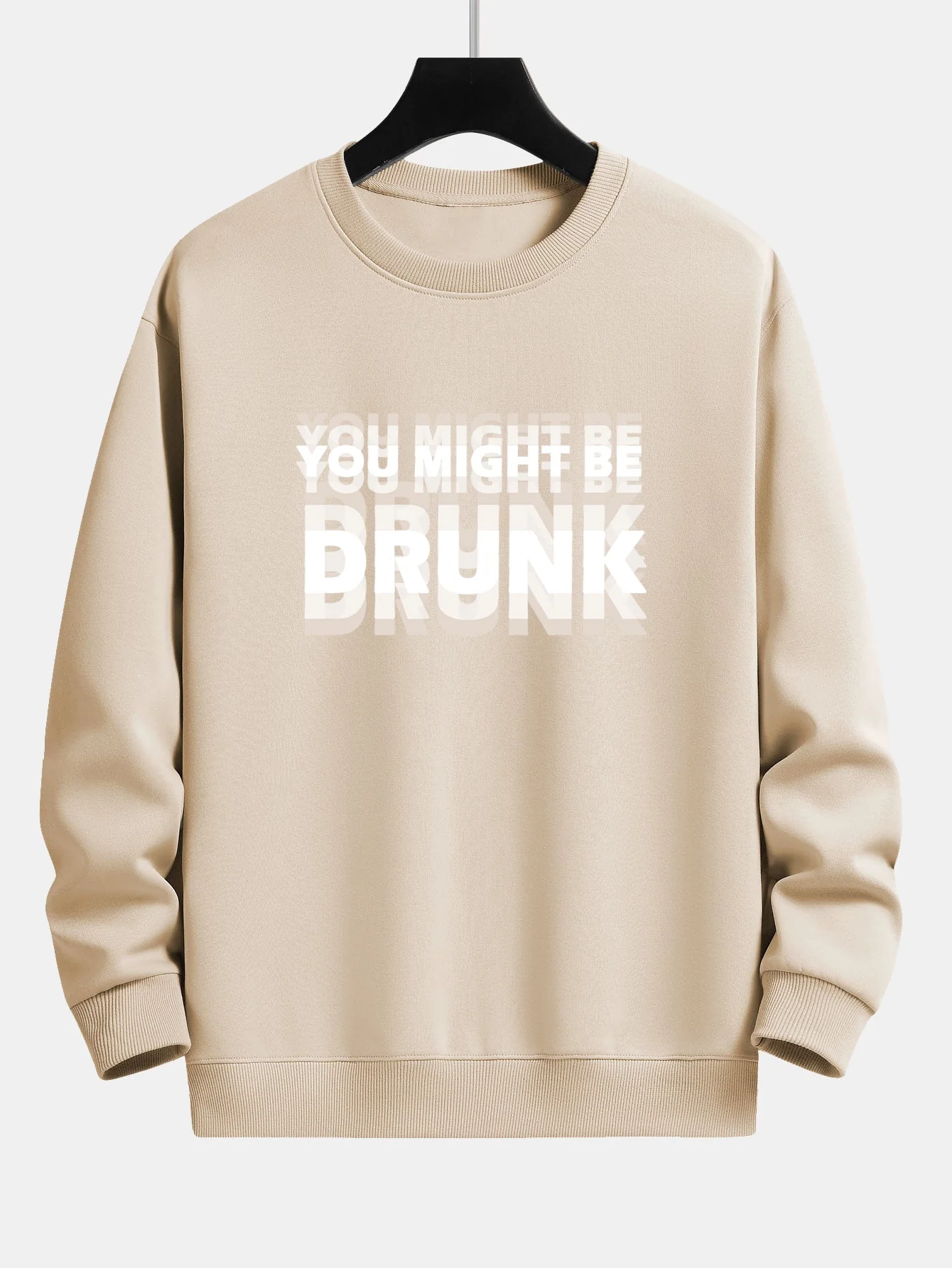 Galeno® | You Might Be Drunk Print Relax Fit Sweatshirt - Image 8