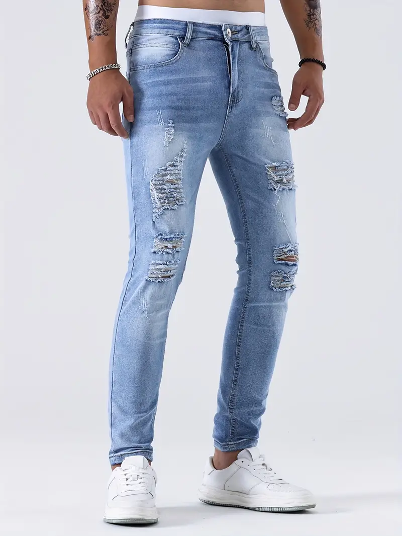 Galileo® | Ripped Casual Straben Jeans For Men - Image 4