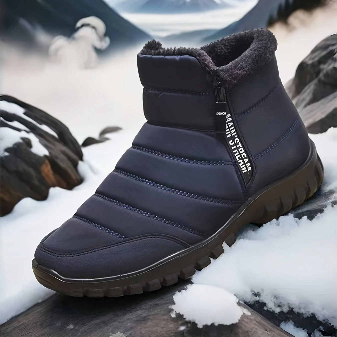 Gallo | Warm winter boots with zipper and profile sole - Image 4