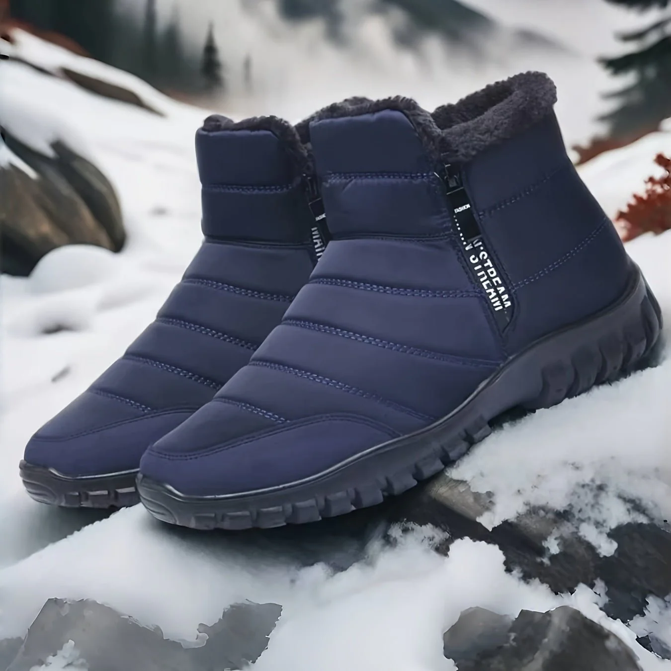 Gallo | Warm winter boots with zipper and profile sole - Image 6