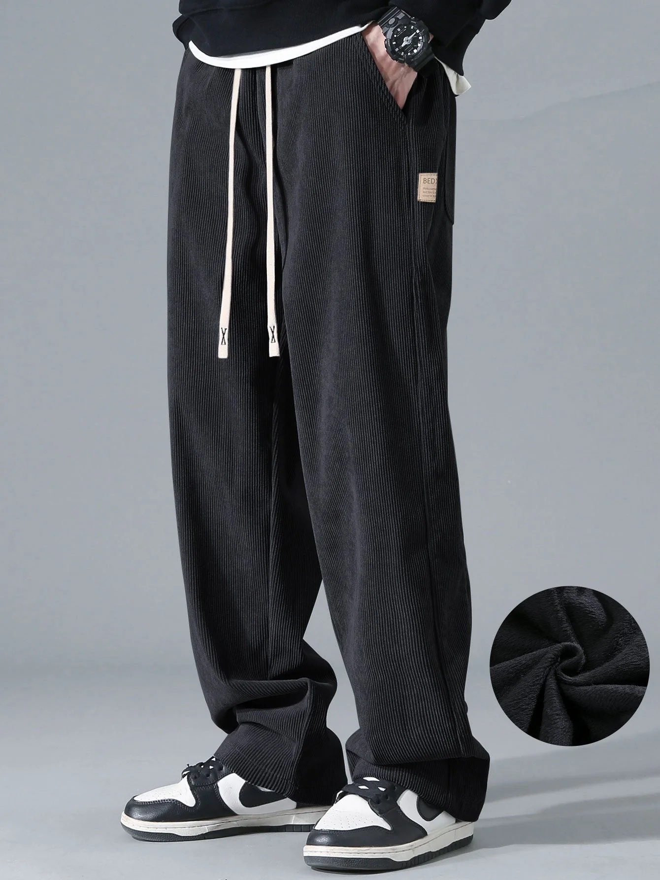 Galo® | Polar Fleece Lined Straight Leg Corduroy Pants - Image 3