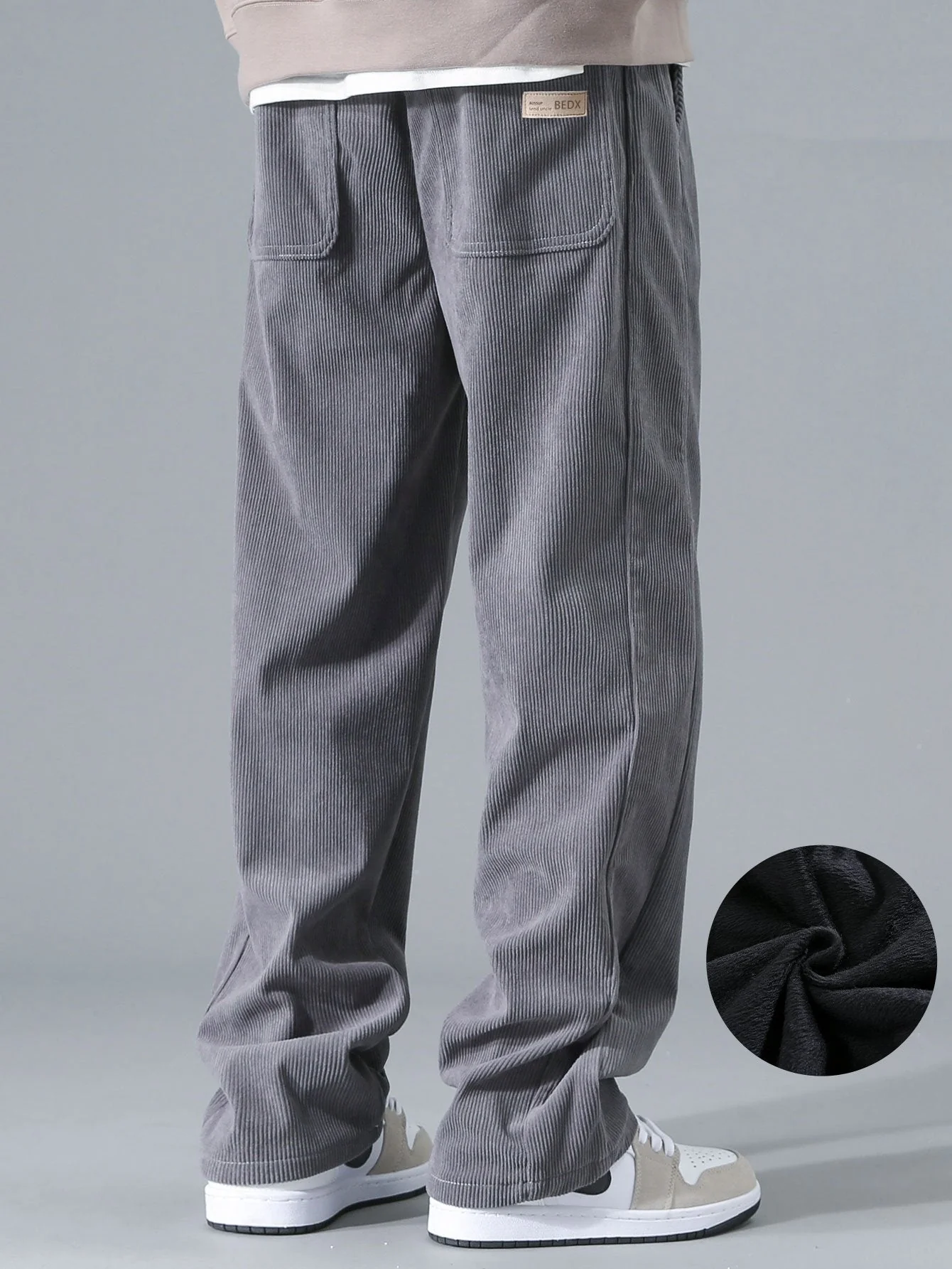 Galo® | Polar Fleece Lined Straight Leg Corduroy Pants - Image 6