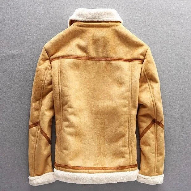 Galo | Vintage Suede Sherpa Jacket for Men - Image 4