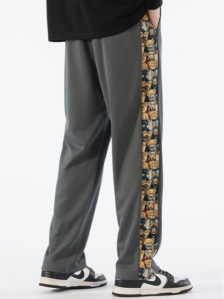 Gamaliel® | Bear Print Patchwork Straight Leg Pants - Image 11