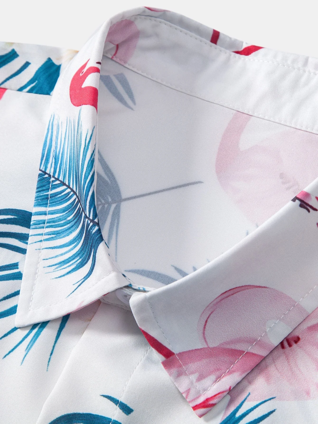 Garcilaso® | Flamingo Leaf Print Button Up Shirt & Swim Shorts - Image 8