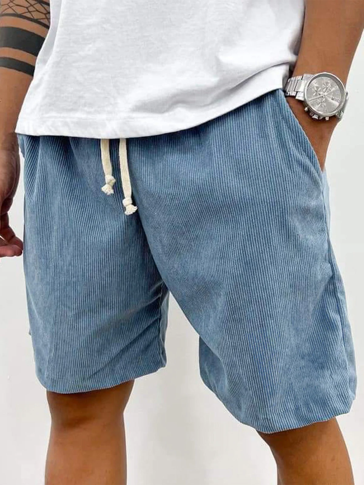 Gareth® | Men'S Casual Stretch Corduroy Shorts - Image 2