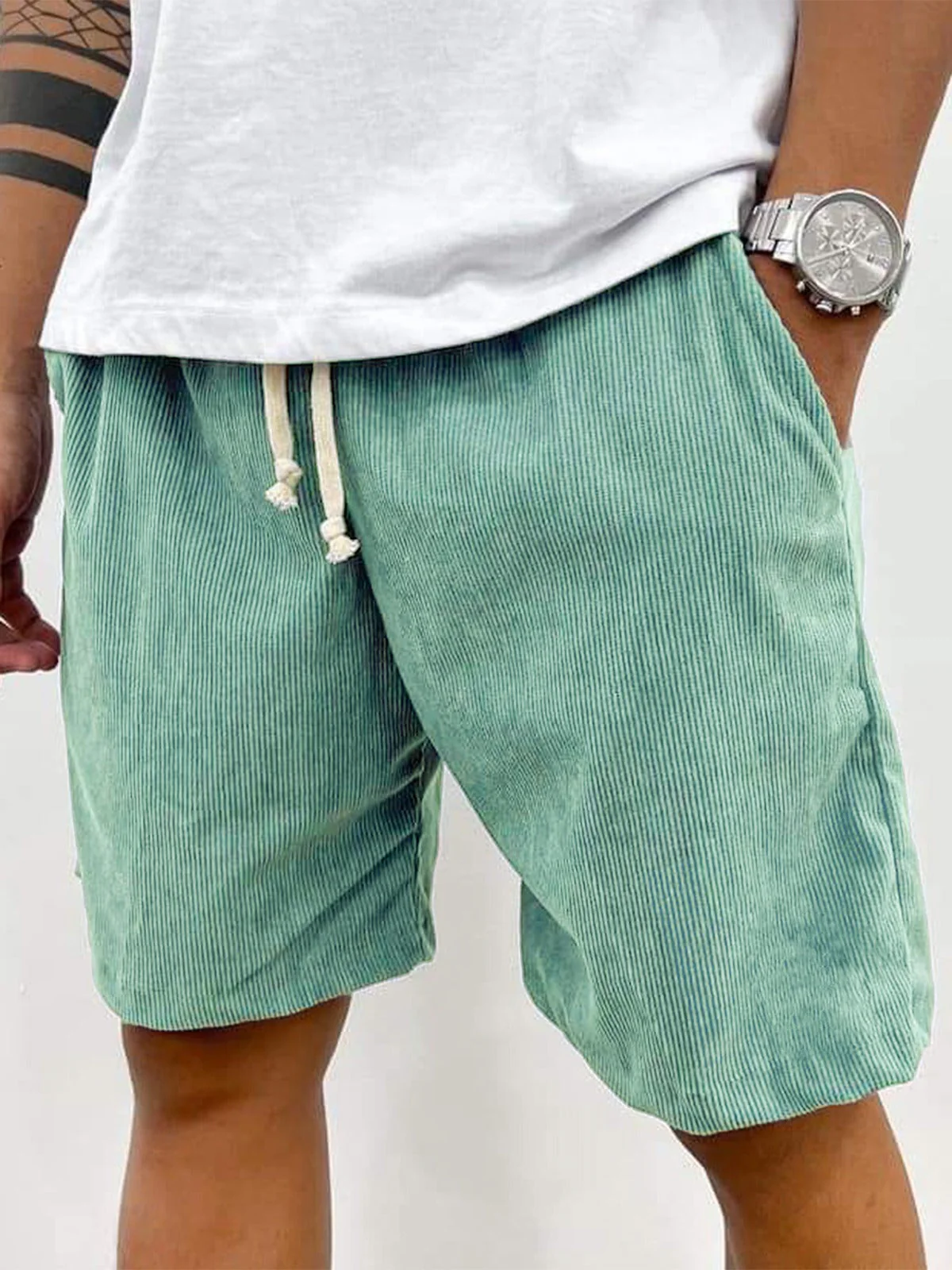 Gareth® | Men'S Casual Stretch Corduroy Shorts - Image 3