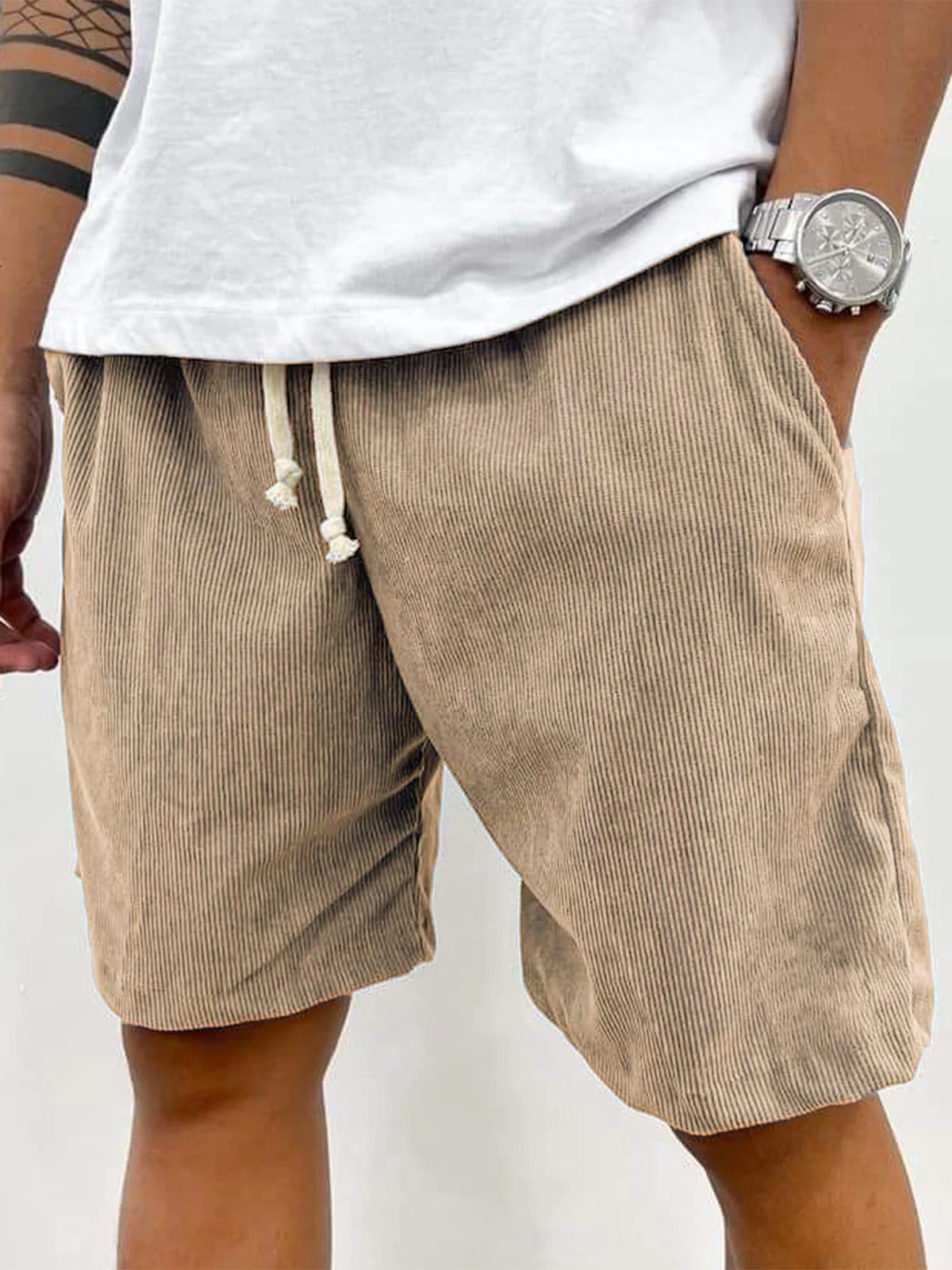 Gareth® | Men'S Casual Stretch Corduroy Shorts - Image 5