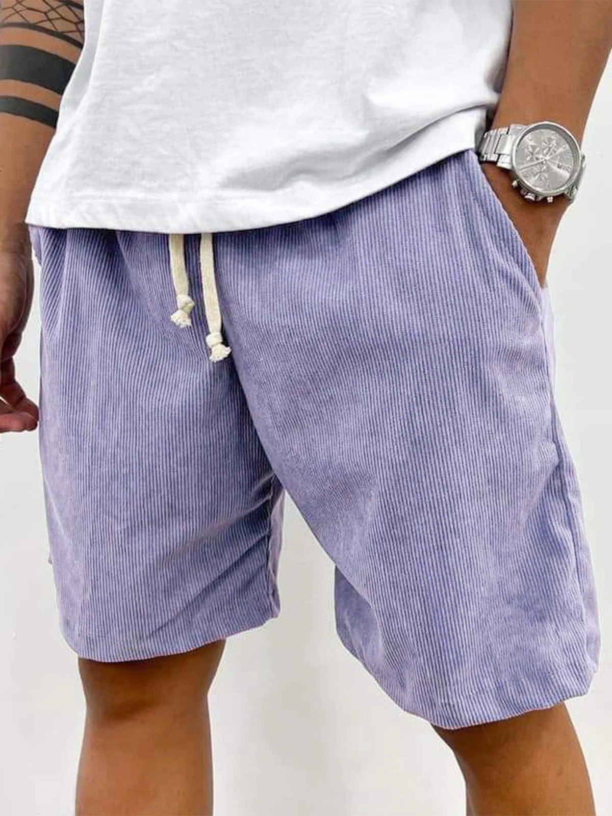Gareth® | Men'S Casual Stretch Corduroy Shorts - Image 7