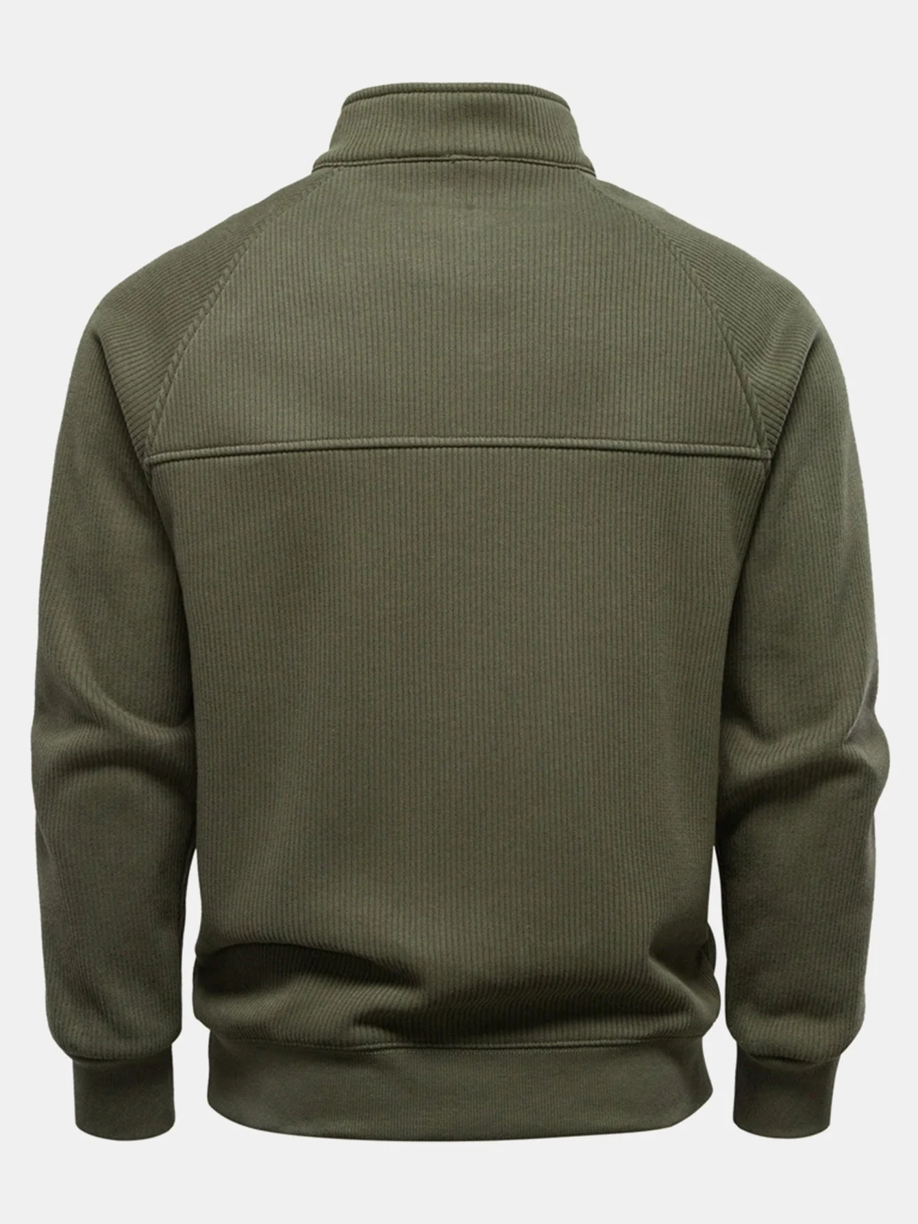 Gareth® | Ribbed Raglan Sleeve Quarter Zip Sweatshirt - Image 5