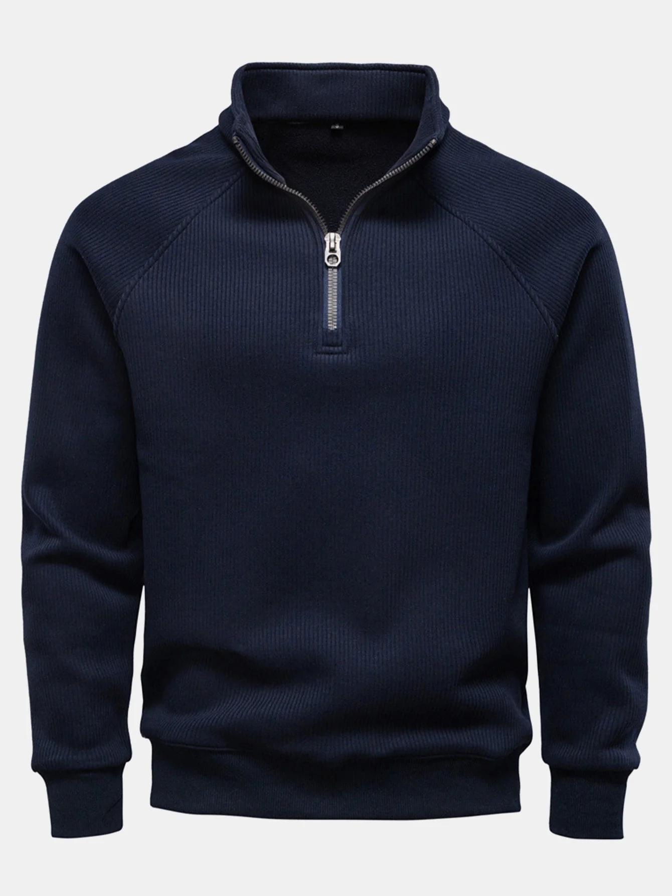 Gareth® | Ribbed Raglan Sleeve Quarter Zip Sweatshirt - Image 6