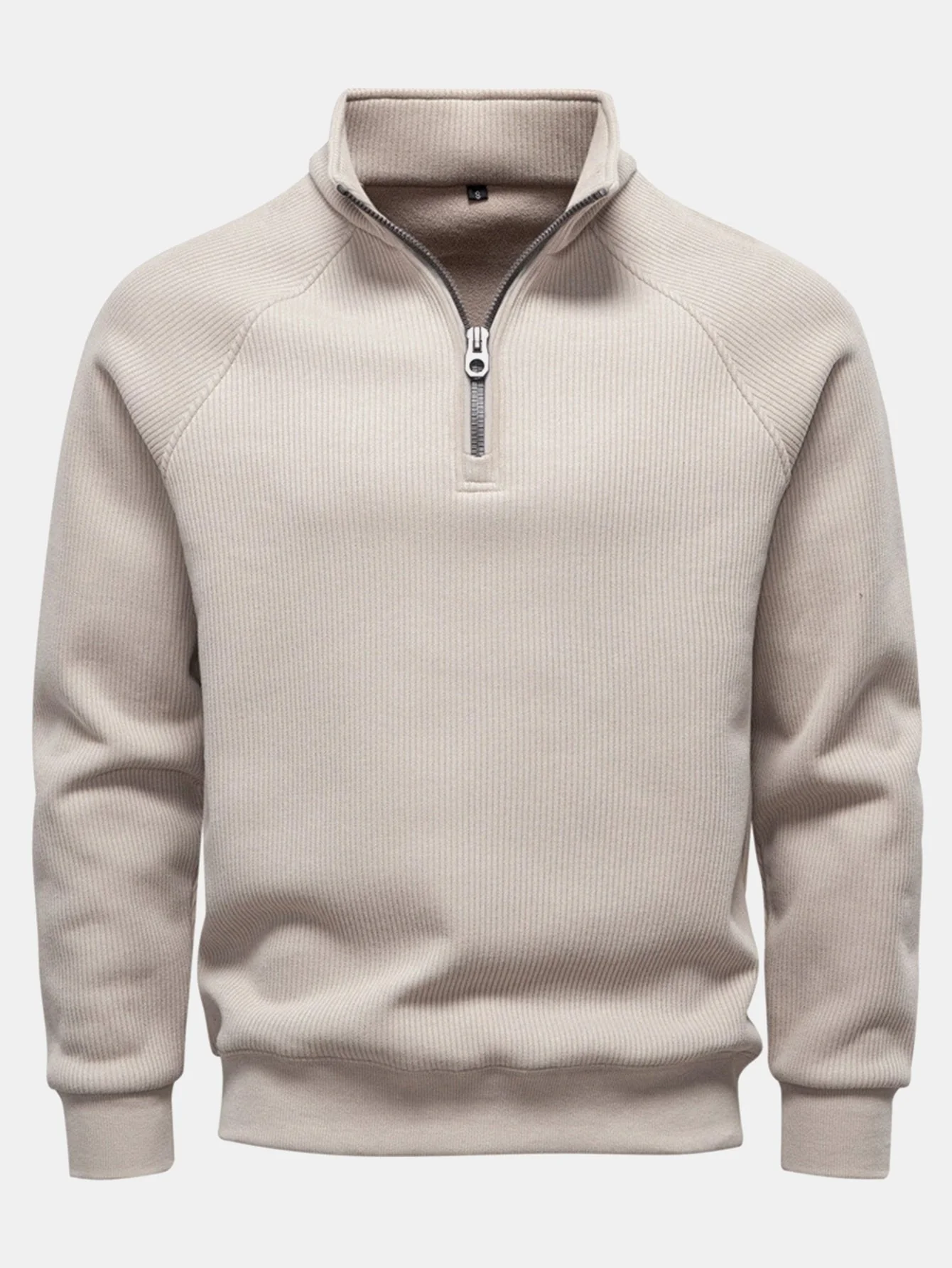 Gareth® | Ribbed Raglan Sleeve Quarter Zip Sweatshirt - Image 8