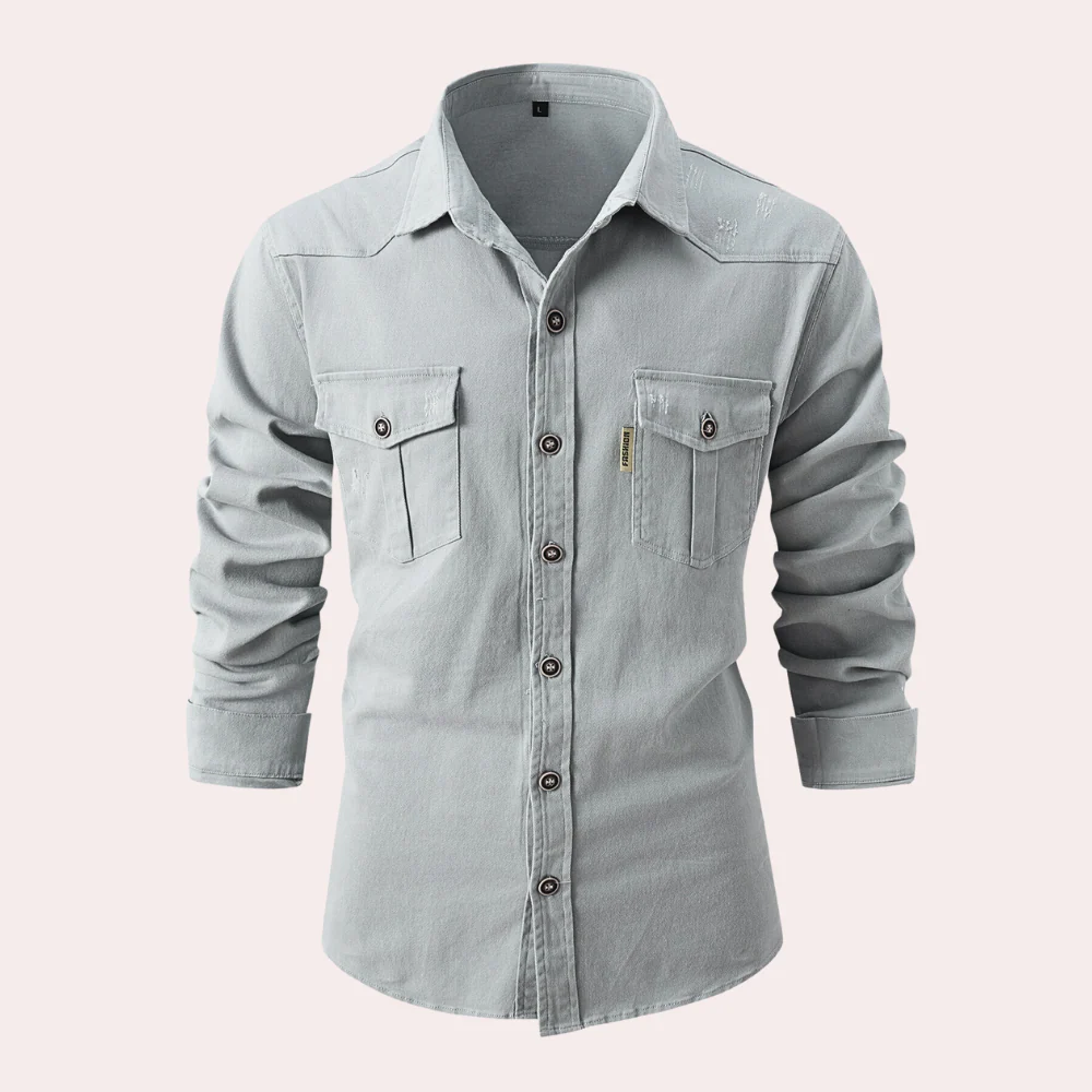 Garrett® | Long-Sleeved Men'S Shirt With Chest Pockets - Image 3