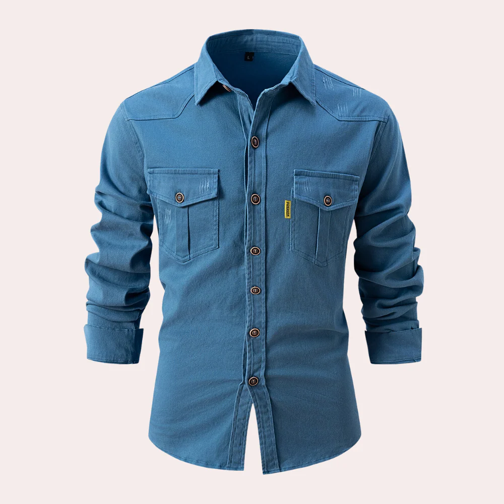 Garrett® | Long-Sleeved Men'S Shirt With Chest Pockets - Image 4
