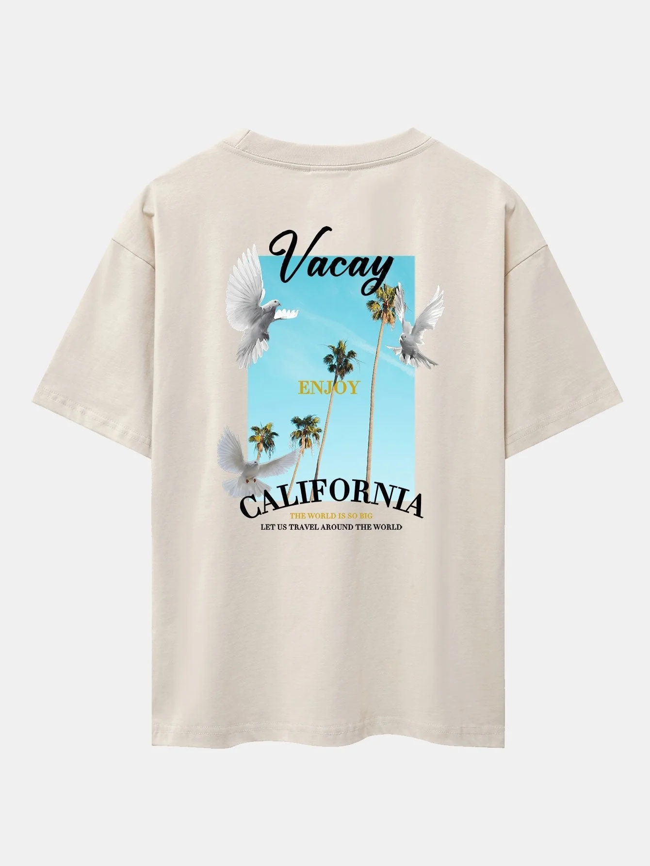 Gaspar® | Dove Back Print Drop Shoulder Oversize T-Shirt - Image 15