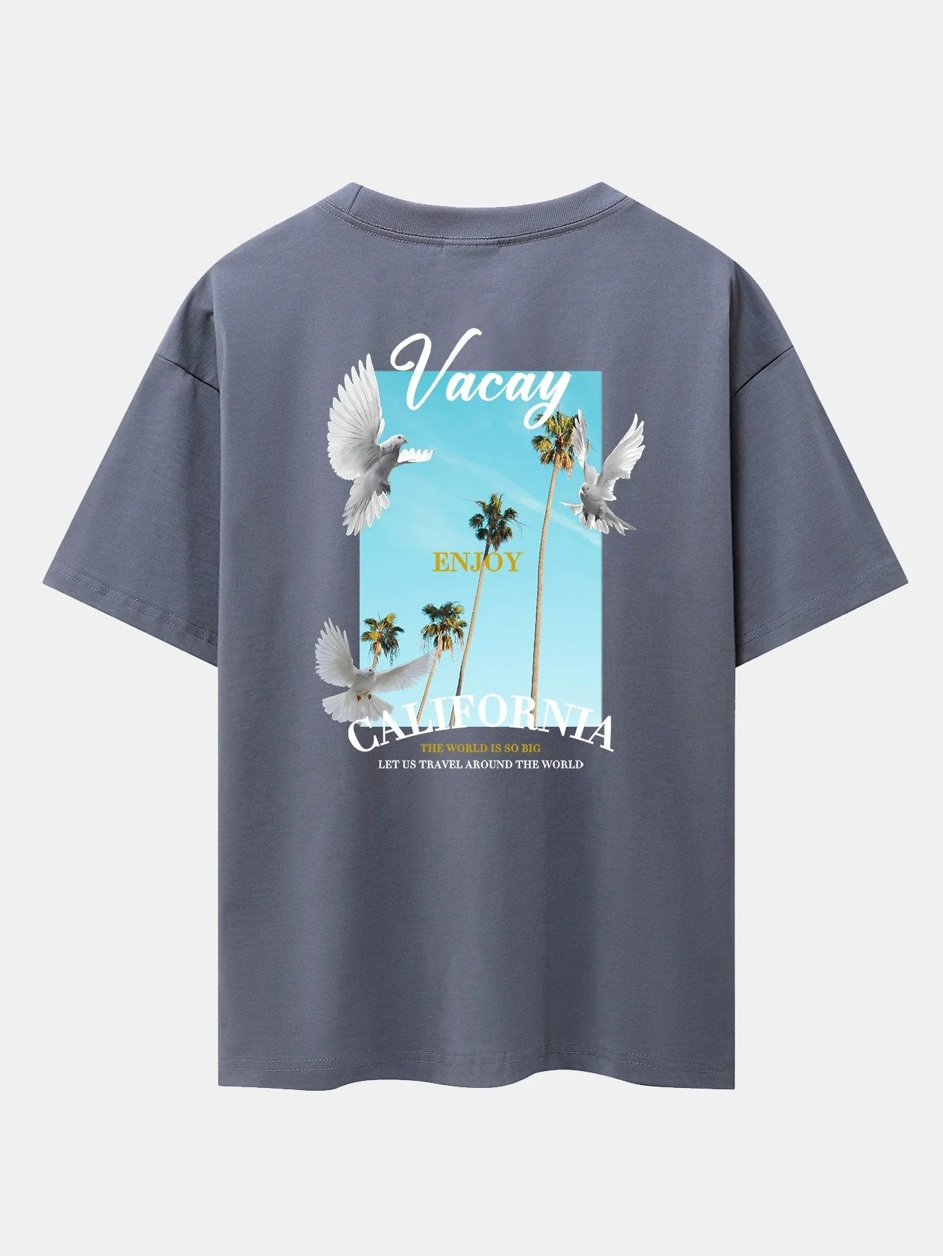 Gaspar® | Dove Back Print Drop Shoulder Oversize T-Shirt - Image 7