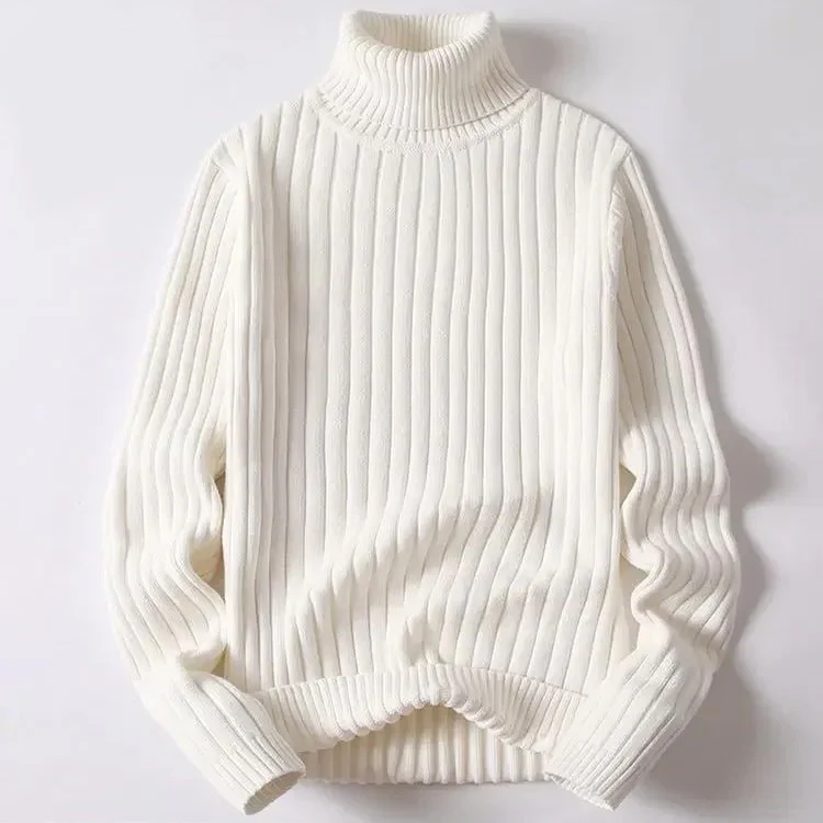 Gaudencio® | Men’s Turtleneck Jumpers With Ribbed Design - Image 3
