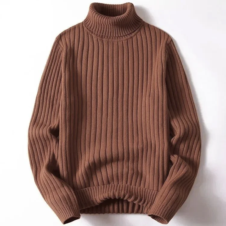 Gaudencio® | Men’s Turtleneck Jumpers With Ribbed Design - Image 4