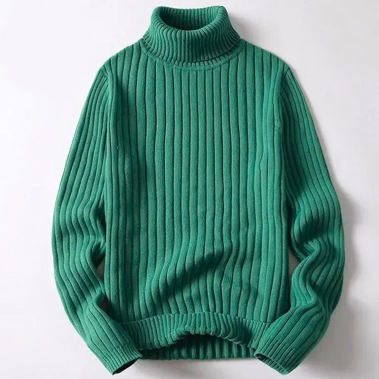 Gaudencio® | Men’s Turtleneck Jumpers With Ribbed Design - Image 5