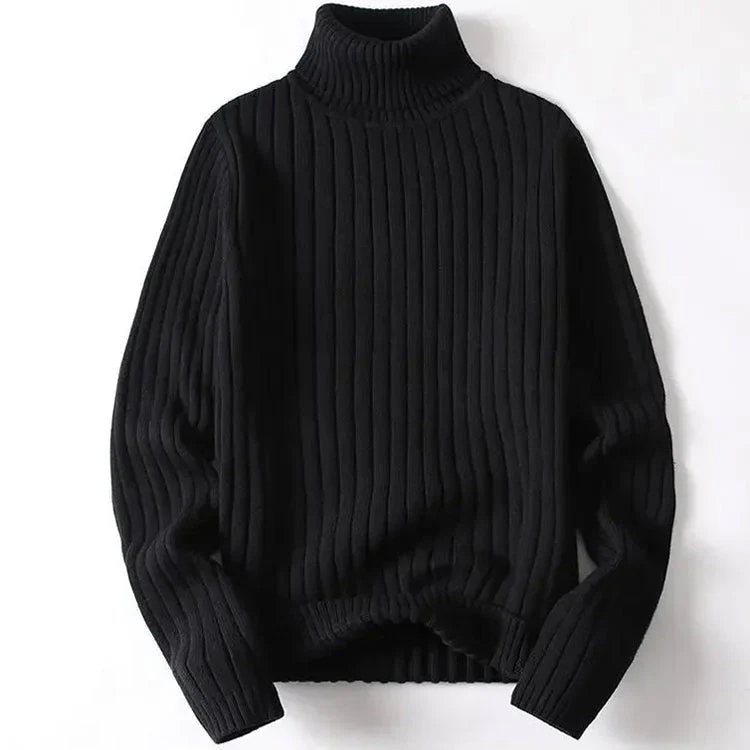 Gaudencio® | Men’s Turtleneck Jumpers With Ribbed Design - Image 6