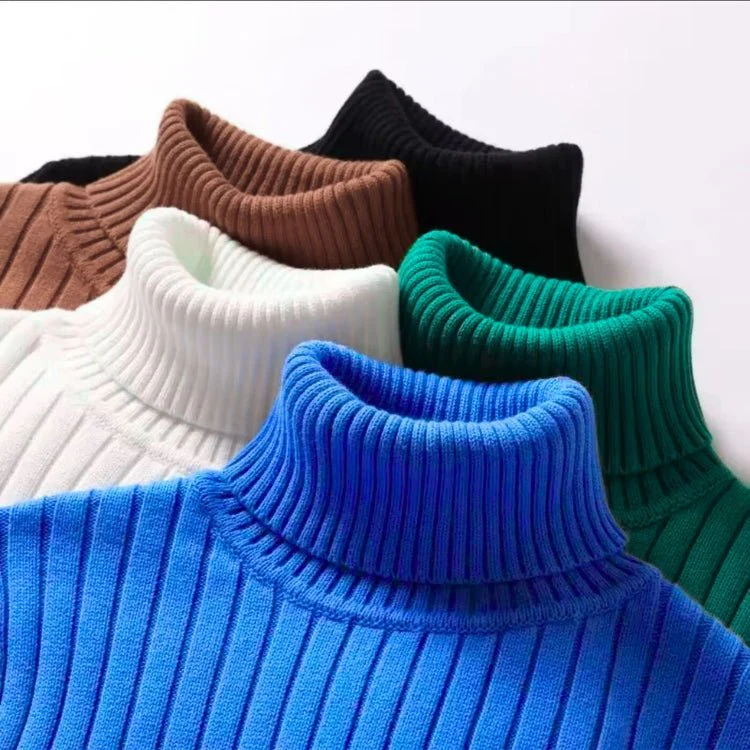 Gaudencio® | Men’s Turtleneck Jumpers With Ribbed Design - Image 7