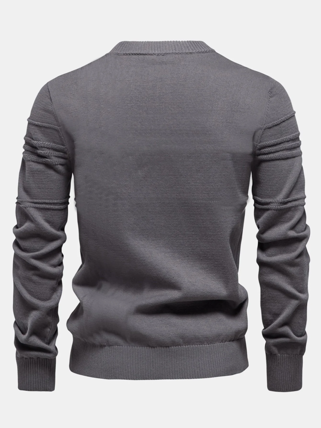 Gaudencio® | Striped Jacquard Crewneck Sweater - Image 10