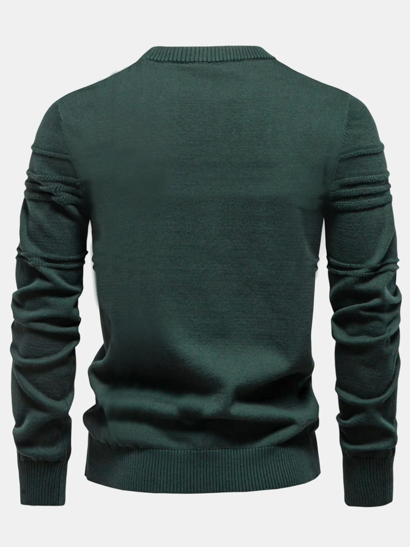 Gaudencio® | Striped Jacquard Crewneck Sweater - Image 12