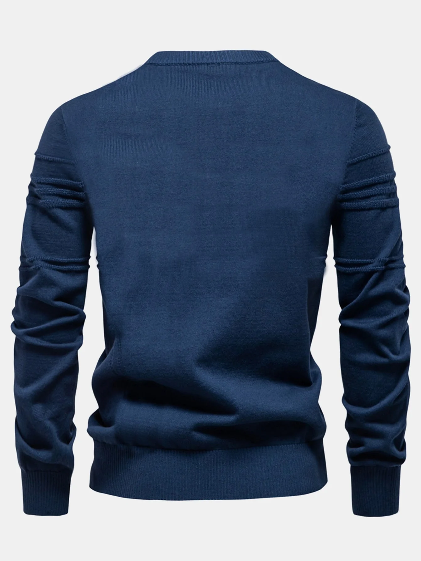 Gaudencio® | Striped Jacquard Crewneck Sweater - Image 2
