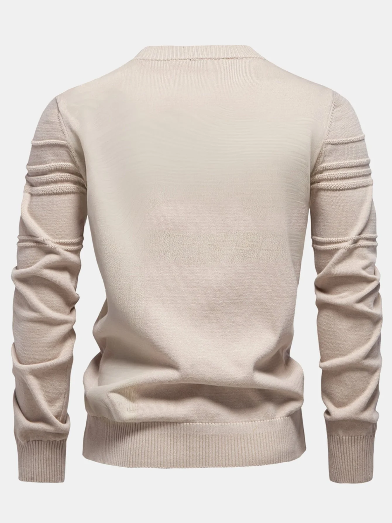 Gaudencio® | Striped Jacquard Crewneck Sweater - Image 6