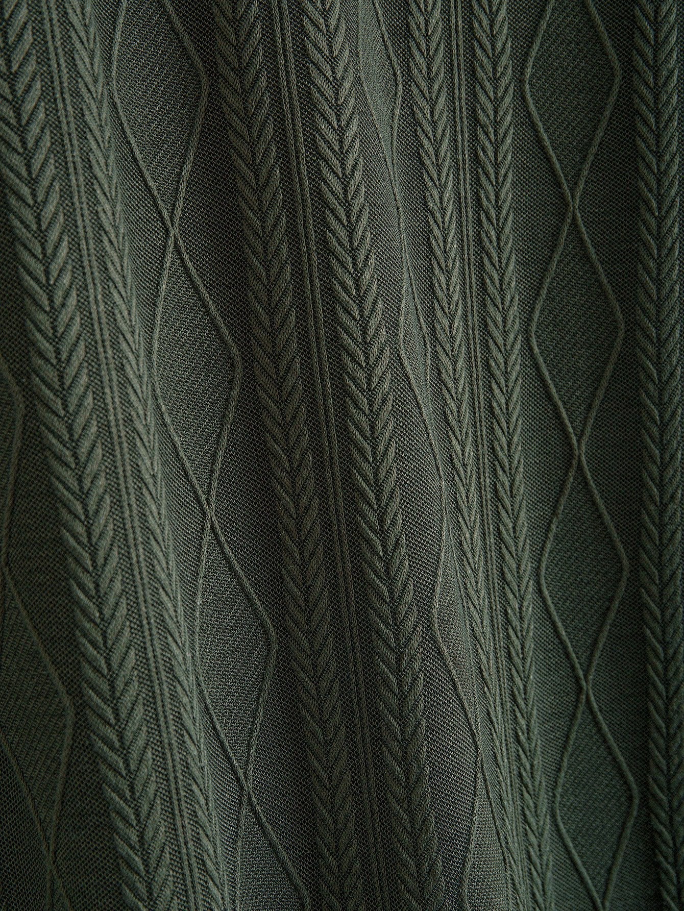 Gavin® | Knitted Geometric Rhombus Jacquard Polo - Image 11