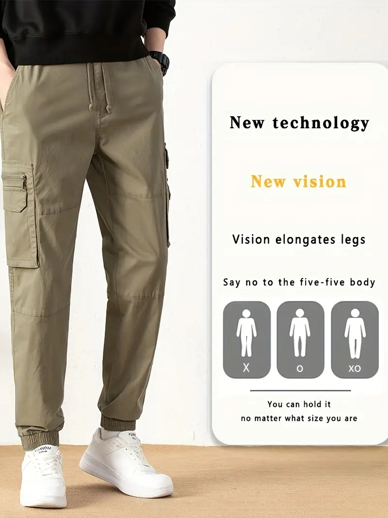 Gearoid® | Trendy, Solid Cargo Pants For Men - Image 2