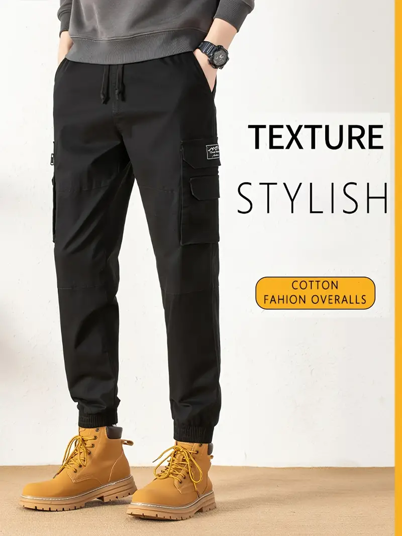 Gearoid® | Trendy, Solid Cargo Pants For Men - Image 5